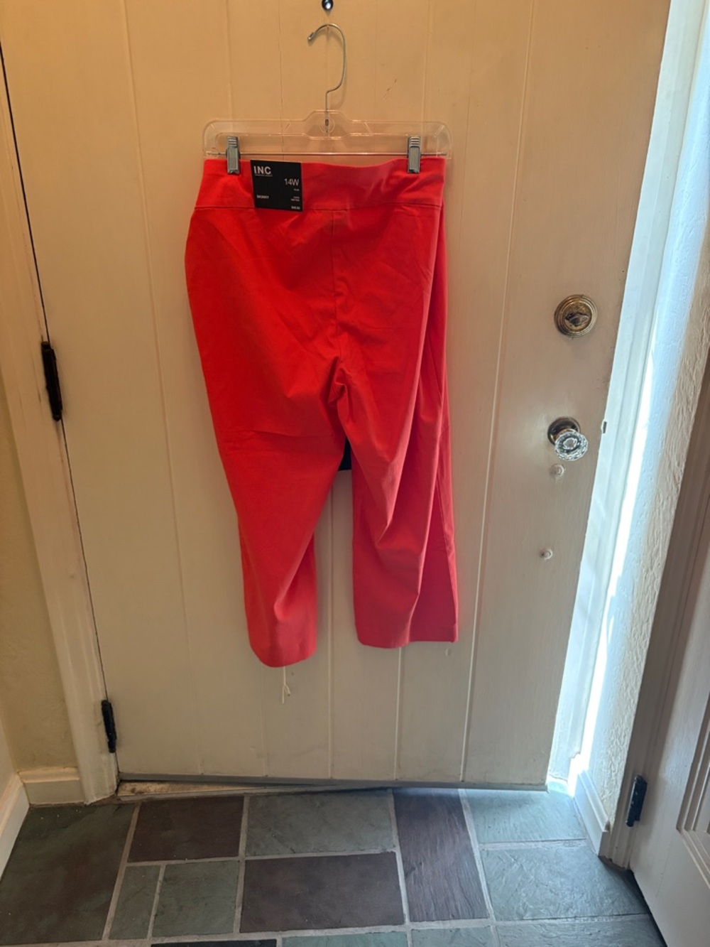 NWT Inc Bright Coral Cropped Pants - Picture 4 of 4